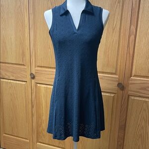 Kyodan Navy Sleeveless Eyelet Performance Dress